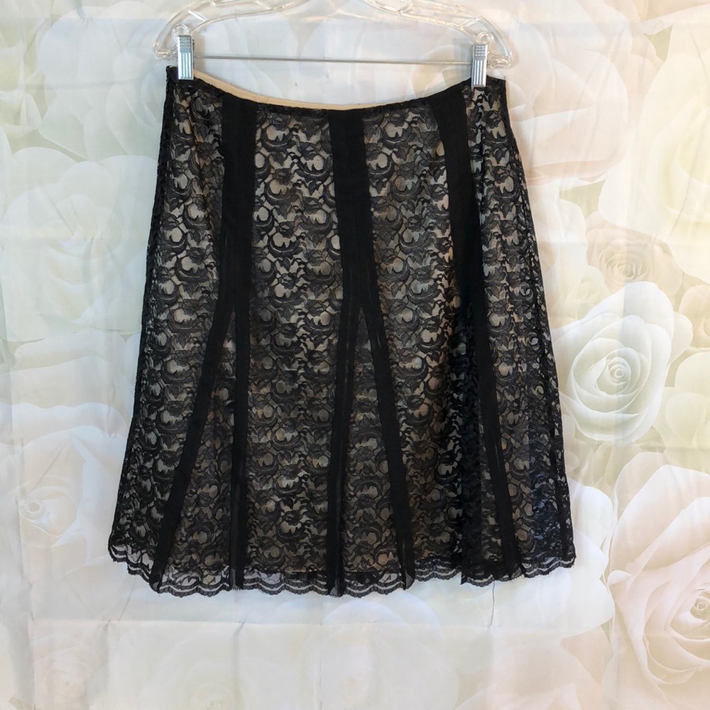 Axcess Black Lace Panel Skirt Size 10 - Picture 1 of 7